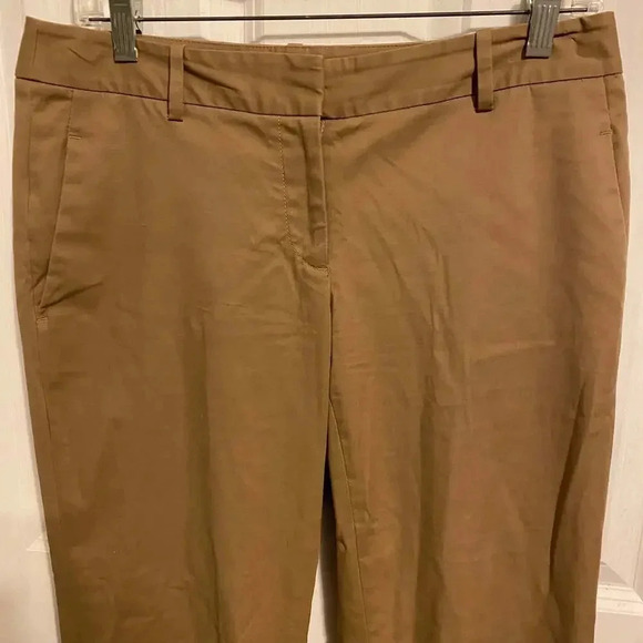 Ann Taylor Loft Cream Brown Dress Pants Women Size 2 Pocket - Picture 6 of 6